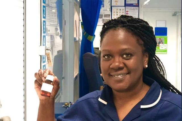 <p>Nurse Neomi Bennett, founder of Equality for Black Nurses, on an NHS ward</p>